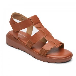 Rockport Abbie T-Strap Women Sandals Orange Singapore | AM1-99269