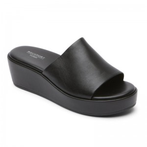 Rockport Aubriella Women Slides Black Singapore | HZ2-62036