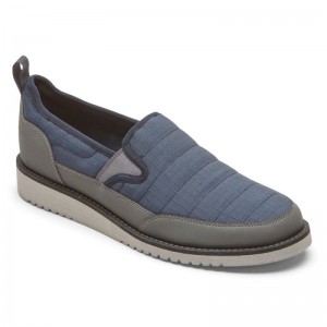 Rockport Axelrod Quilted Slip-On Men Loafers Navy Singapore | NA5-60076