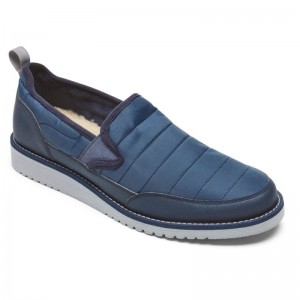 Rockport Axelrod Quilted Slip-On Men Loafers Navy Singapore | KF9-26032