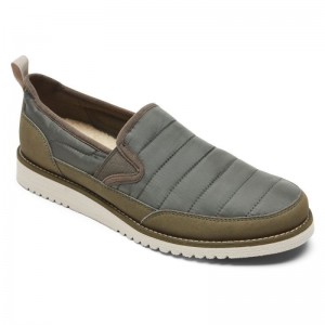 Rockport Axelrod Quilted Slip-On Men Loafers Olive Singapore | XC5-16671