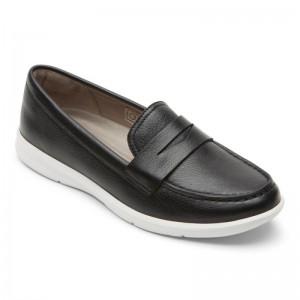 Rockport Ayva Washable Penny Women Loafers Black Singapore | MM4-80508