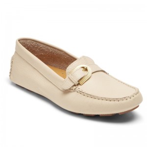 Rockport Bayview Buckle Women Loafers Cream Singapore | NX8-02430