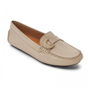 Rockport Bayview Ring Women Loafers Cream Singapore | XQ5-07530