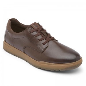 Rockport Bronson Plain Toe Men Sneakers Dark Brown Singapore | ZE7-59715