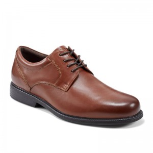 Rockport Charles Road Plain Toe Men Oxford Shoes Brown Singapore | UP2-97539