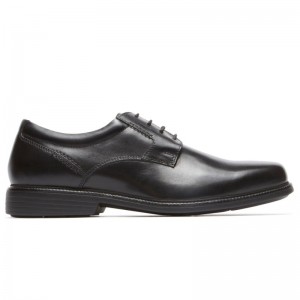 Rockport Charles Road Plain Toe Men Oxford Shoes Black Singapore | RZ0-45144