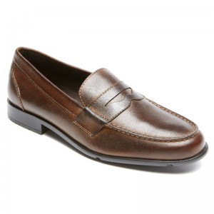 Rockport Classic Penny Men Loafers Dark Brown Singapore | TZ8-97899