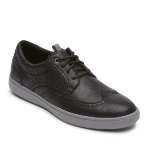 Rockport Colle Wing Tip Men Walking Shoes Black Singapore | GV1-90749