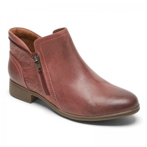 Rockport Crosbie Women Booties Red Singapore | UC4-36793