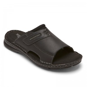 Rockport Darwyn 2 Men Slides Black Singapore | BZ4-72017