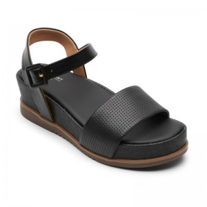 Rockport Delanie Women Sandals Black Singapore | EA9-59865