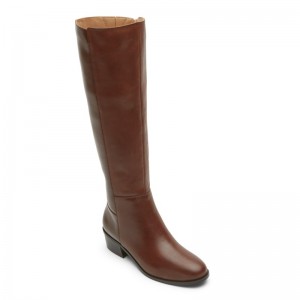 Rockport Evalyn Wide Calf Women Tall Boots Brown Singapore | MV9-87378