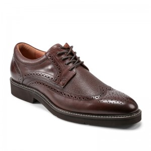 Rockport Fallo Dress Lace-up Almond Toe Men Oxford Shoes Dark Brown Singapore | HJ4-14131