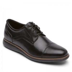 Rockport Garett Cap Toe Men Oxford Shoes Black Singapore | FM3-69186