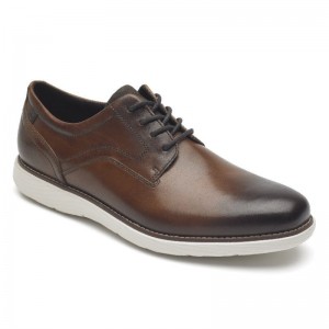 Rockport Garett Plain Toe Men Oxford Shoes Brown Singapore | OT8-75127