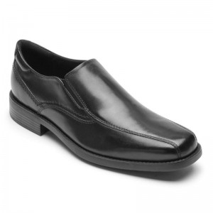 Rockport Greyson Bike Toe Slip-On Men Loafers Black Singapore | IF7-74727