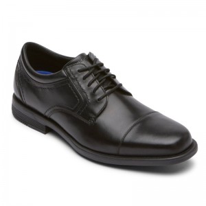 Rockport Isaac Cap Toe Men Oxford Shoes Black Singapore | LT2-31233