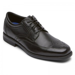 Rockport Isaac Wing Tip Men Dress Shoes Black Singapore | EE8-50115