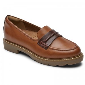 Rockport Janney Women Loafers Toffee Brown Singapore | TD7-59675