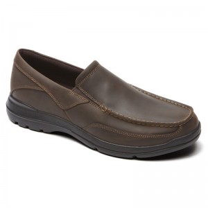 Rockport Junction Point Slip-On Men Loafers Chocolate Singapore | RU4-16981