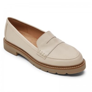 Rockport Kacey Penny Women Loafers Cream Singapore | FE0-29342