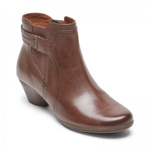 Rockport Laurel Women Booties Dark Brown Singapore | UX7-60716