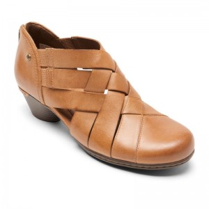 Rockport Laurel Woven Women Booties Brown Singapore | YA1-71127