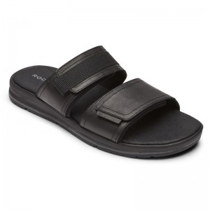 Rockport Lucky Bay Dress Men Slides Black Singapore | TA9-23162