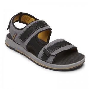 Rockport Lucky Bay Sport 3 Strap Men Sandals Grey Singapore | MV8-57405