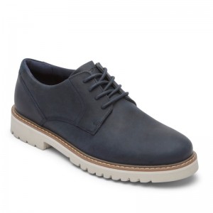 Rockport Maverick Plain Toe Men Oxford Shoes Navy Singapore | XZ2-15391