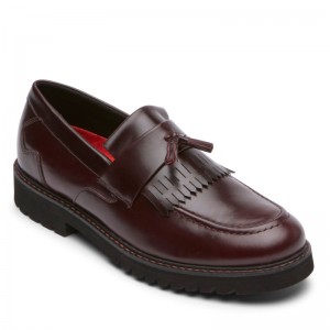 Rockport Maverick Tassel Men Loafers Burgundy Singapore | BH0-27422