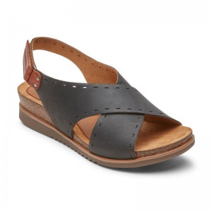 Rockport May Slingback Women Sandals Black Singapore | HS4-35883