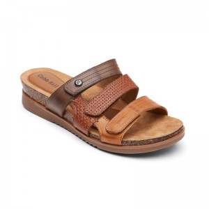 Rockport May Women Slides Brown Singapore | HZ3-19561