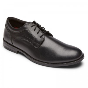 Rockport Mykel Plain Toe Men Oxford Shoes Black Singapore | NF4-04160