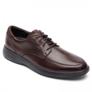 Rockport Noah Apron Toe Men Oxford Shoes Dark Brown Singapore | RN6-53745