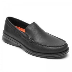 Rockport Palmer Venetian Men Loafers Black Singapore | BK2-78277