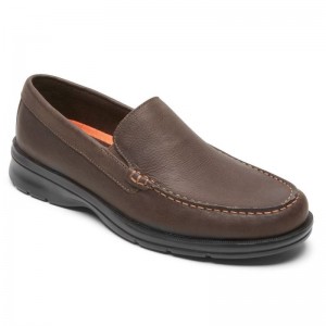 Rockport Palmer Venetian Men Loafers Dark Brown Singapore | UC6-06240