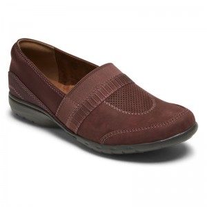 Rockport Penfield A-Line Women Slip Ons Red Brown Singapore | WO9-74267