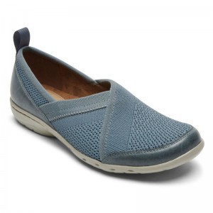 Rockport Penfield Mesh Women Slip Ons Blue Singapore | CW8-67146