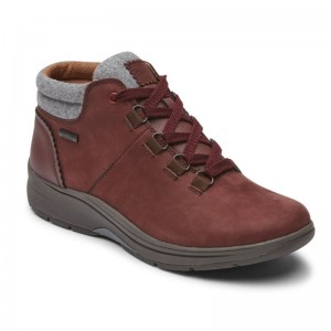 Rockport Piper Hiker Waterproof Women Booties Red Brown Singapore | CE7-31743