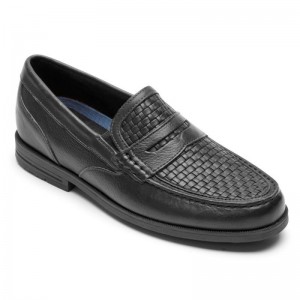 Rockport Preston Penny Men Loafers Black Singapore | RE3-54355