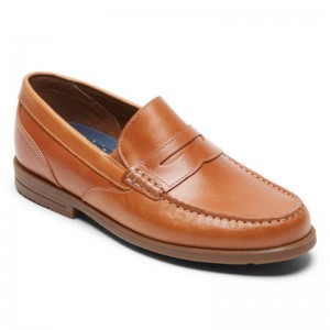 Rockport Preston Penny Men Loafers Brown Singapore | CG6-56795