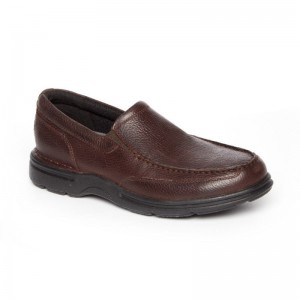 Rockport ProWalker Eureka Plus Slip-On Men Loafers Dark Brown Singapore | QI5-46134