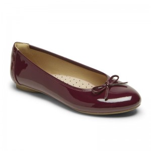 Rockport Reagan Women Ballet Flats Dark Red Singapore | BA3-22172