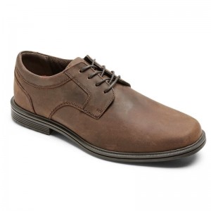 Rockport Robinsyn Waterproof Plain Toe Men Oxford Shoes Brown Singapore | FX3-43234