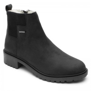 Rockport Ryleigh Waterproof Women Chelsea Boots Black Singapore | KO2-00780