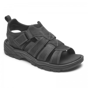 Rockport SpringBoro Rocklake Men Fisherman Sandals Black Singapore | PM6-58495