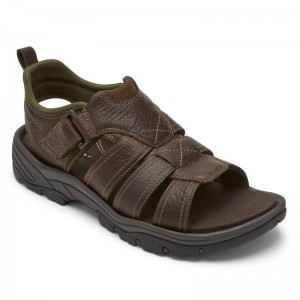 Rockport SpringBoro Rocklake Men Fisherman Sandals Brown Singapore | ZJ3-34093