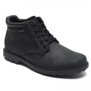 Rockport Storm Surge Plain Toe Men Work Boots Black Singapore | RK6-18351